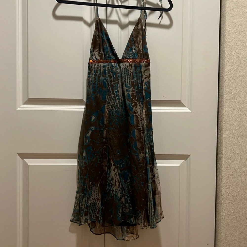 100% Silk Halter Dress